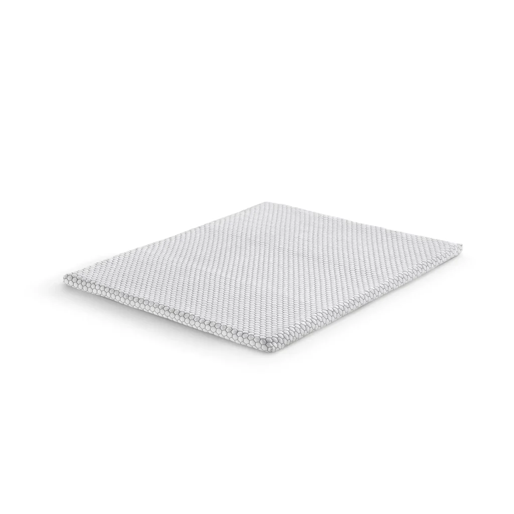 Topper Memory Comodo in memory foam ad alta densità , con rivestimento sfoderabile e lavabile, visione dall'alto.